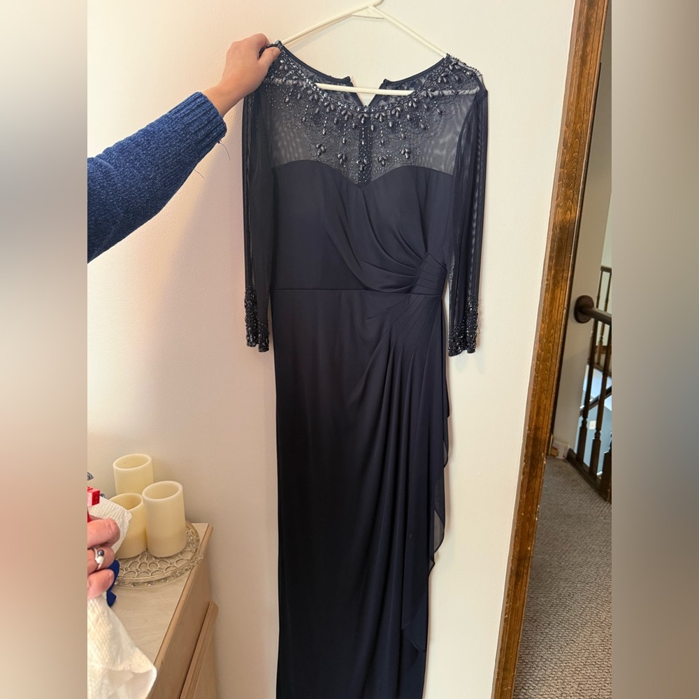 Mother of the Groom Navy Evening Dress